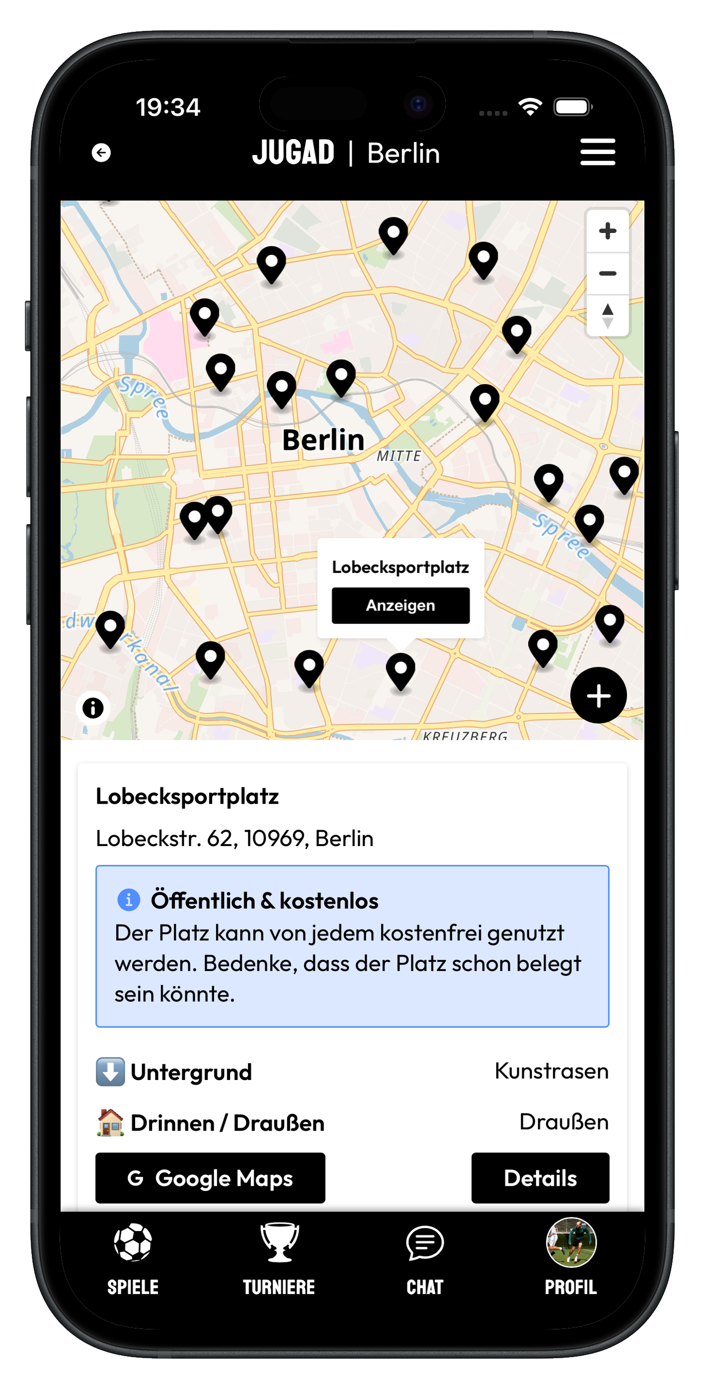 Plätze entdecken